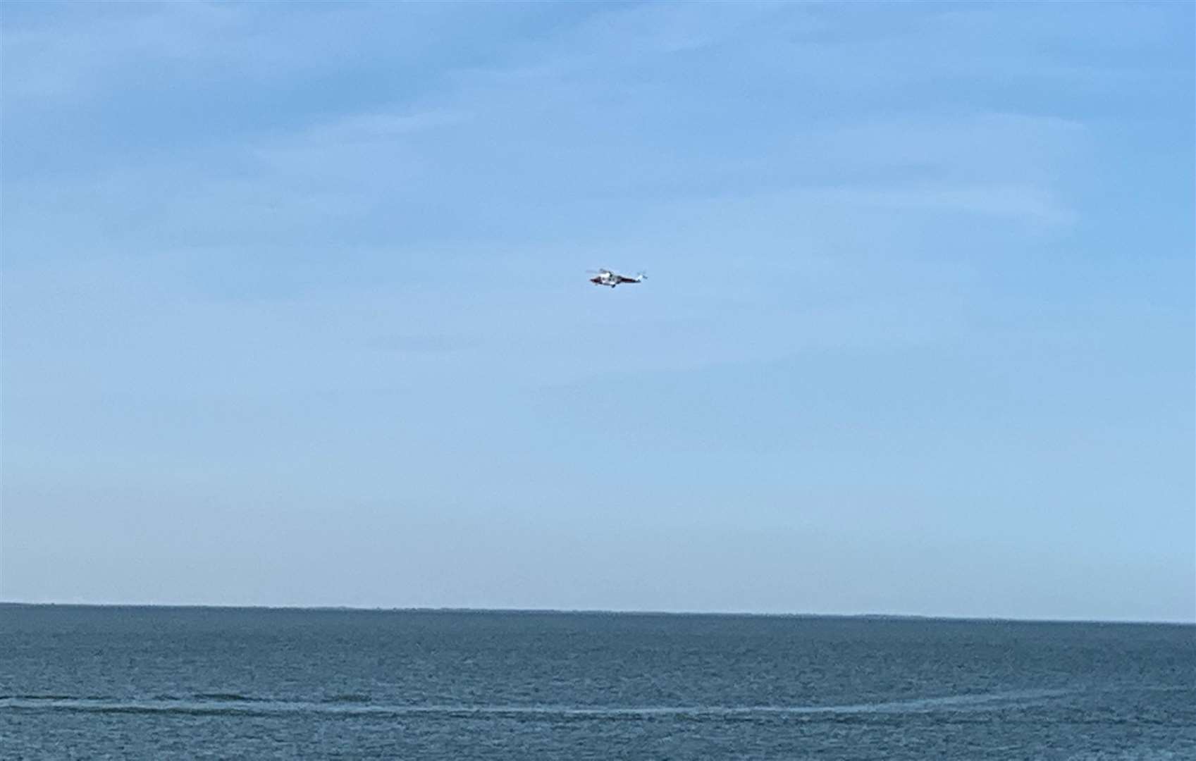 Coastguard helicopter spotted over Sheerness