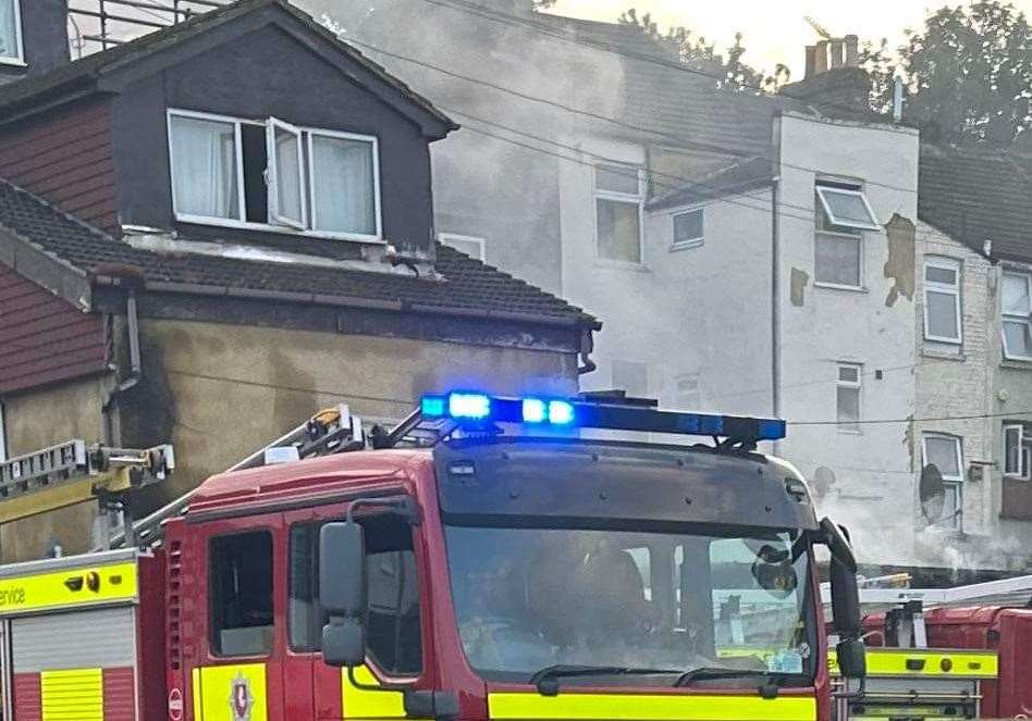 Fire at Luton Road, Chatham. Picture: Angela Louise Fox
