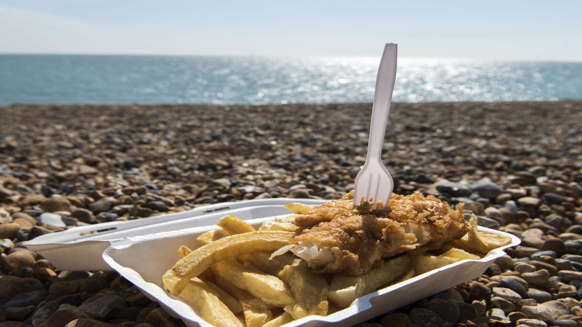 Fish and chips by the sea side