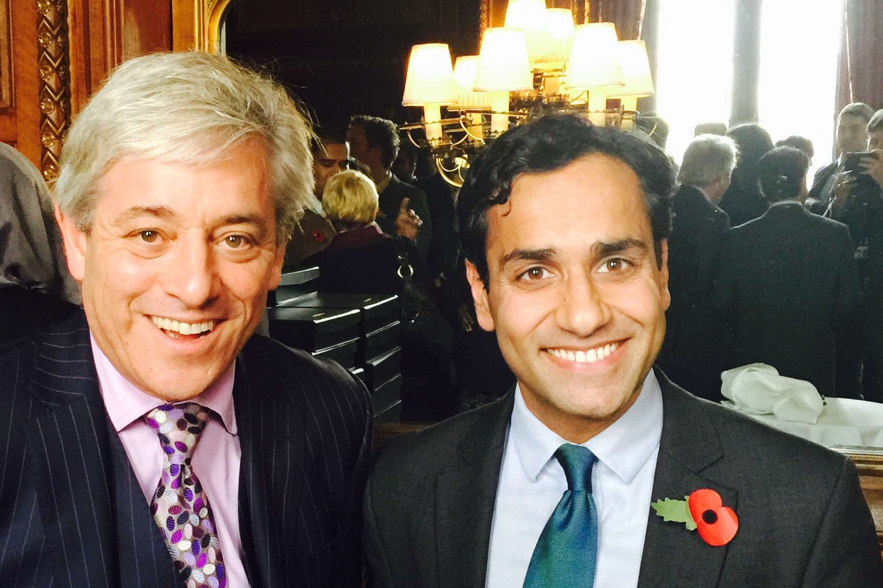 Rehman Chishti MP with the Speaker of the House John Bercow MP.