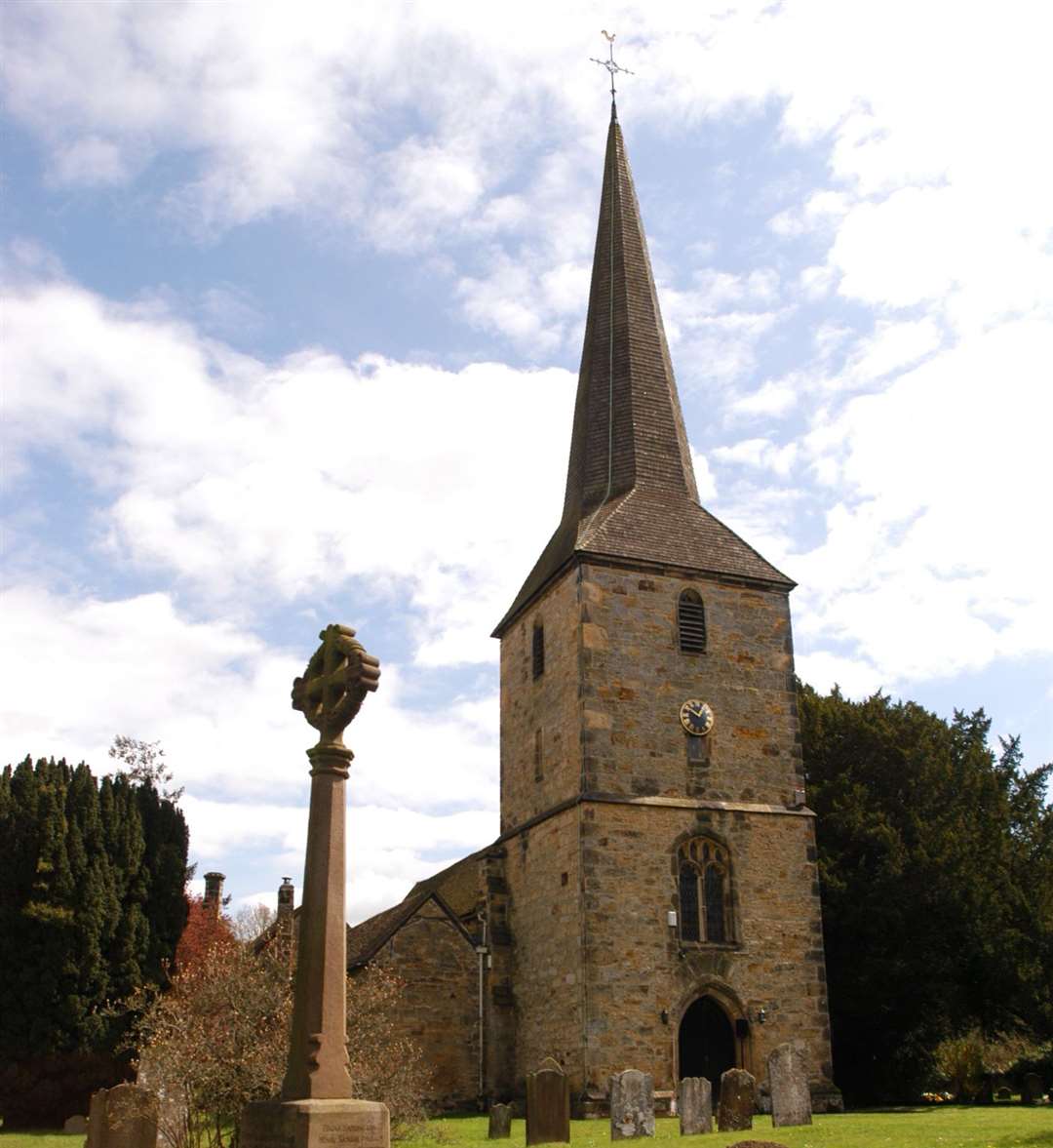 St Peter's Church at Hever - one of three spires