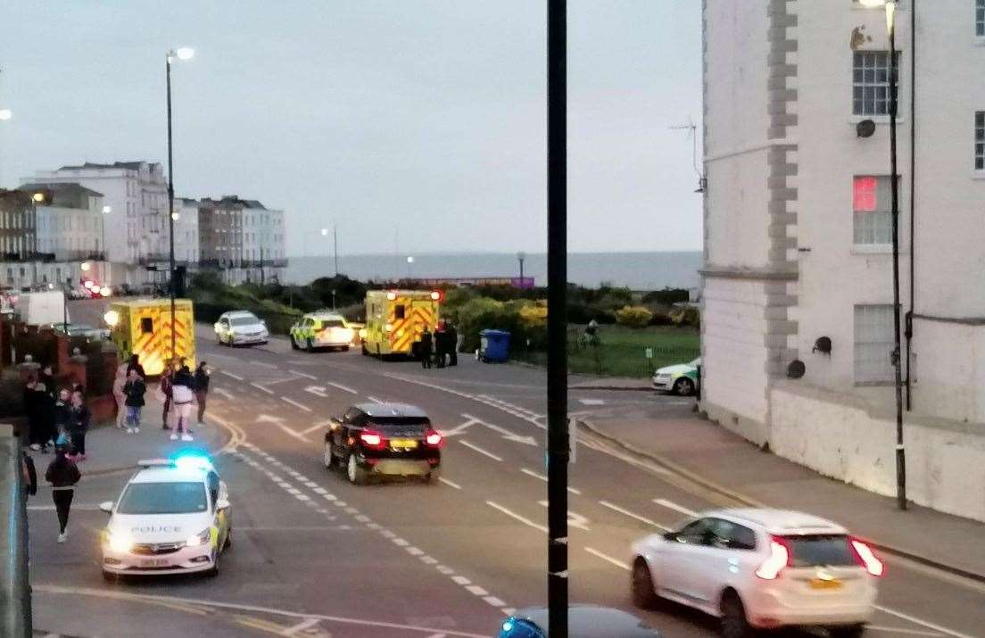 Emergency services attended the scene at around 8.30pm this evening. Picture: Craig Skinner