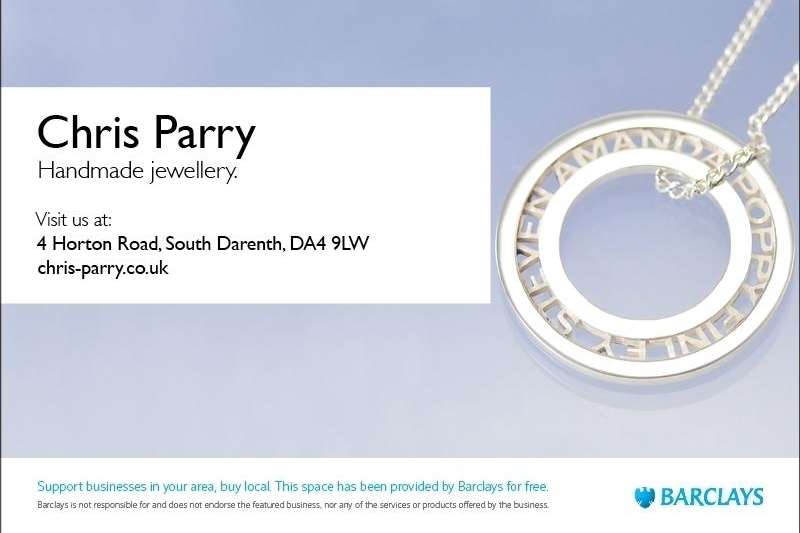The advert which will appear on cash machines near Chris Parry jewellers