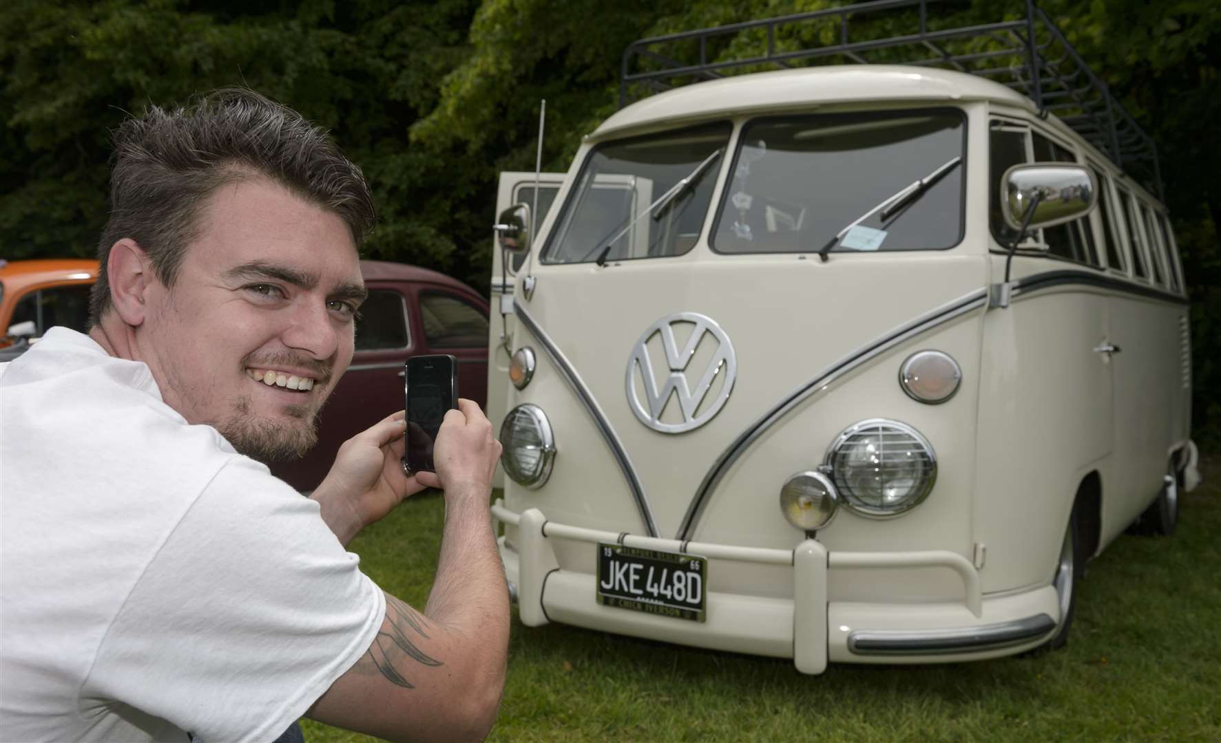 Glenn Fisher gets a snap of a VW Combi van at the Rare Breeds Centre, Woodchurch last year Picture: Andy Payton