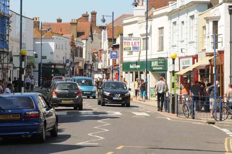The fight took place in High Street, Whitstable