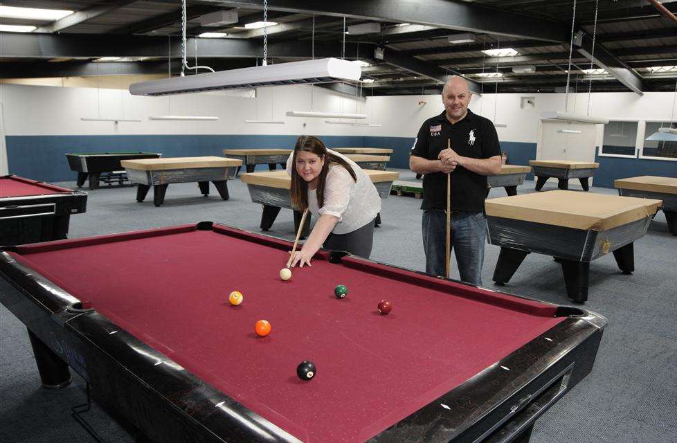 Mavericks Snooker Club owner Lorraine Fivey and manager Malcolm Johnston