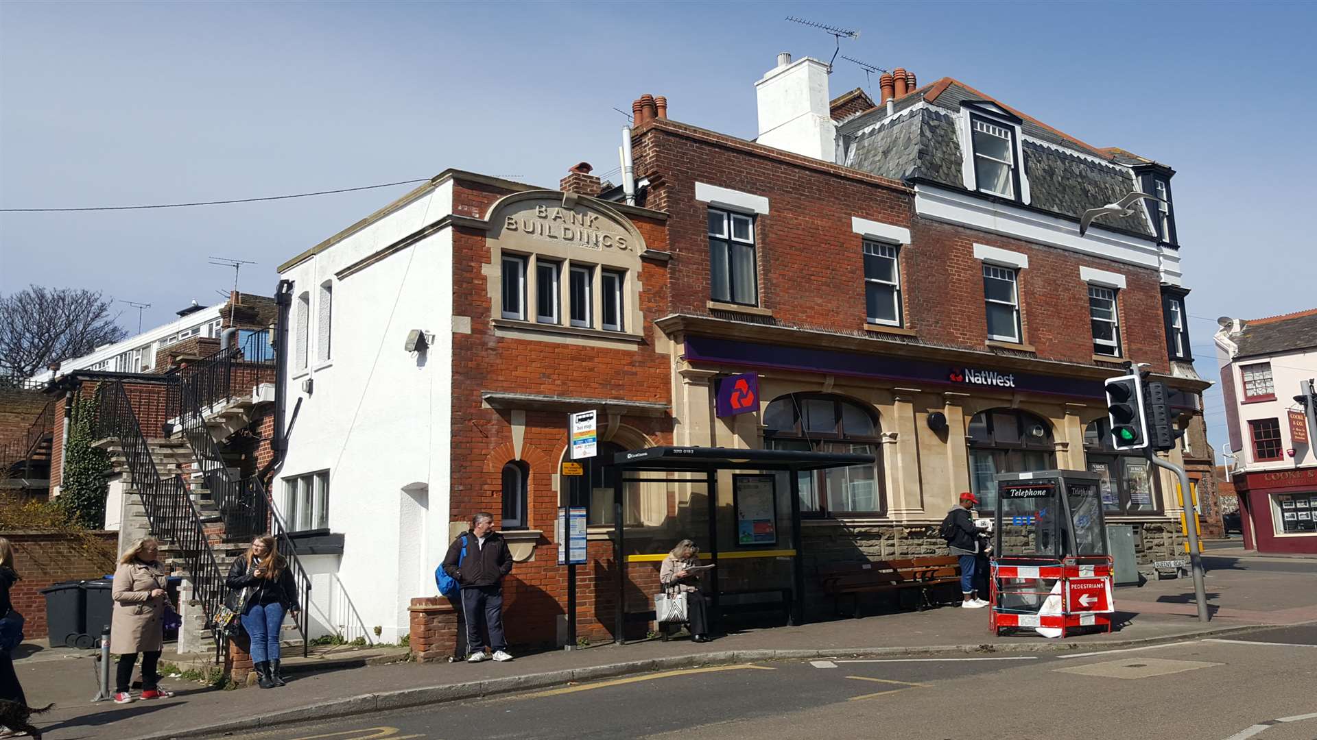 The people arrested are believed to have come from a flat above the Natwest Bank in Broadstairs