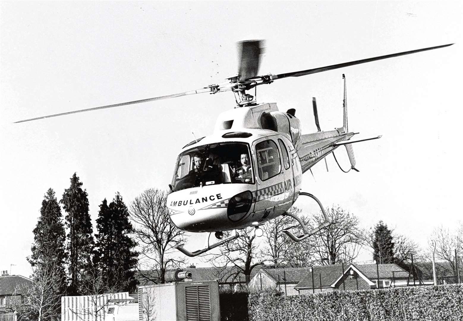 The air ambulance in action in January 1990. Stock Picture: Barry Hollis