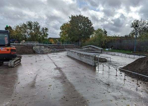 Work is underway to construct a new skate park in Swanley. Photo: Swanley Town Council