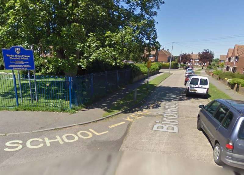 The entrance to Warden House Primary School