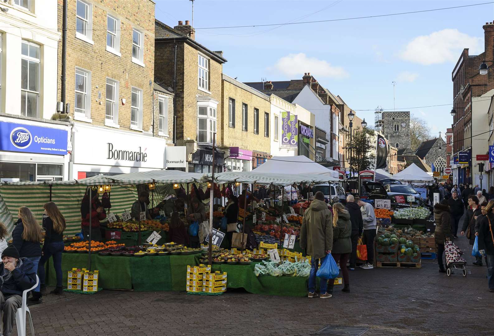 Dartford's market stall holders have faced an uncertain future amid the impact of the pandemic. Picture: Andy Payton