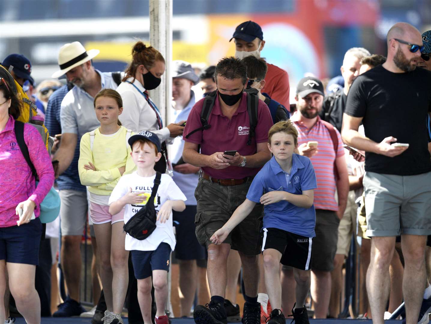 Spectators, young and old, arrive at Royal St George's in Sandwich. Picture: Barry Goodwin (49307735)