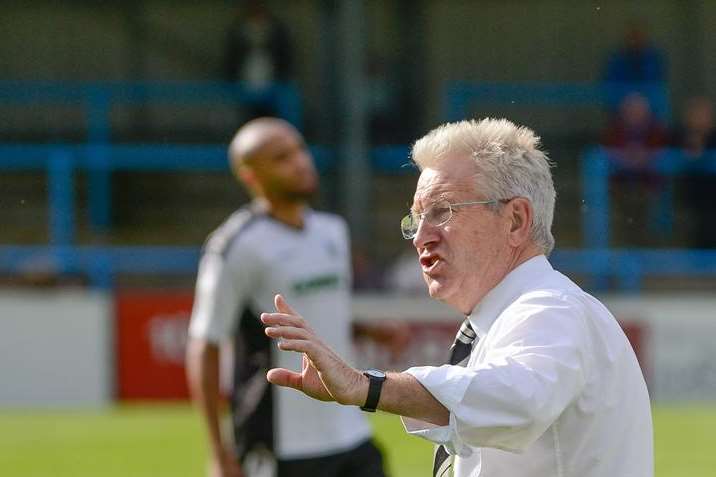 Dover manager Chris Kinnear watched his side lose for the second consecutive game, 1-0 against high-flying Kidderminster at Crabble. Photo: Roger Charles