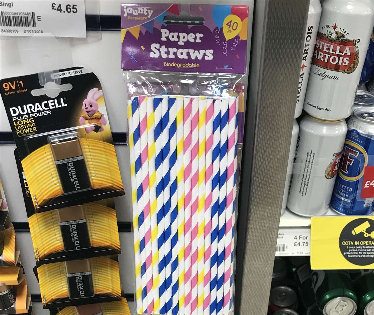 Paper straws found wrapped in plastic, McColl's in High Street, Maidstone