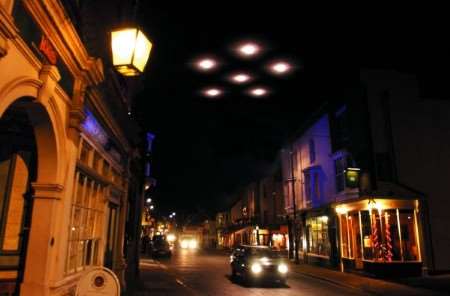 This is an artist's impression of how Harbour Street may have looked on Saturday night