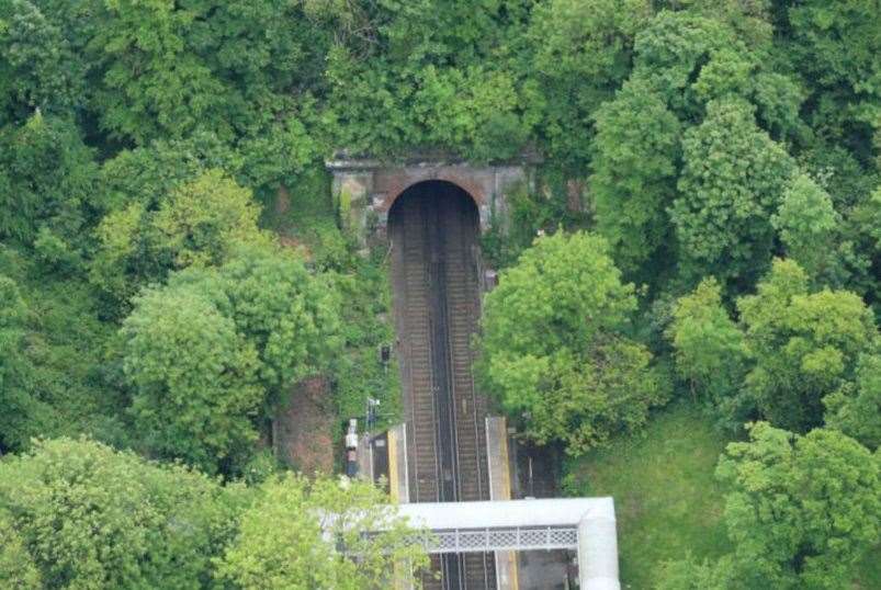An aerial view of the Penge Tunnel entrance. Photo: Network Rail