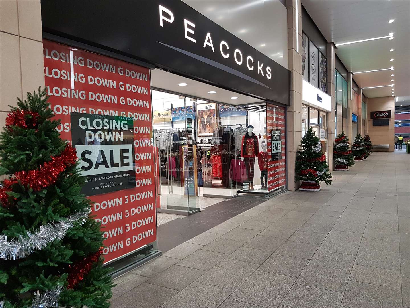 Peacocks in Folkestone reveals 'closing down sale' (5818109)