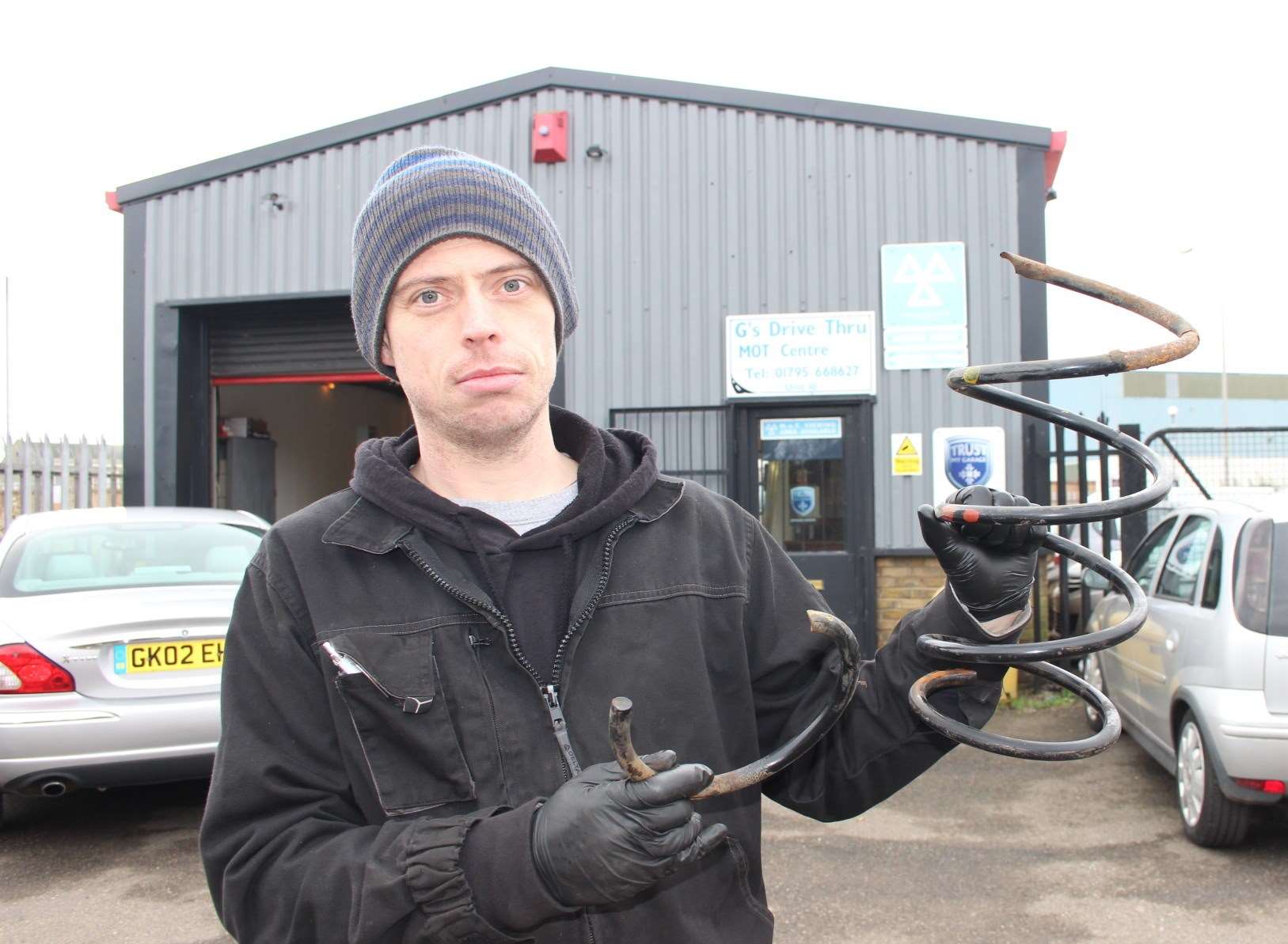 Stuart Bradburn of G's Drive-Thru MOT Centre in Blue Town, Sheerness, says he is replacing at least three car springs a week.
