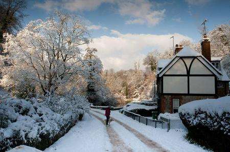 Crisbrook Cottages in the snow