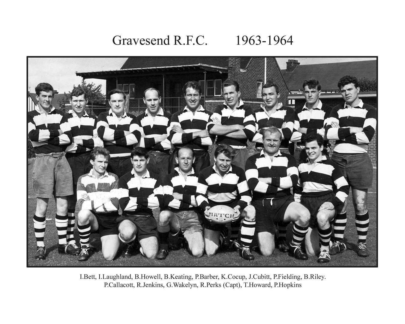 The Gravesend Rugby Football Club team pictured in 1963/64