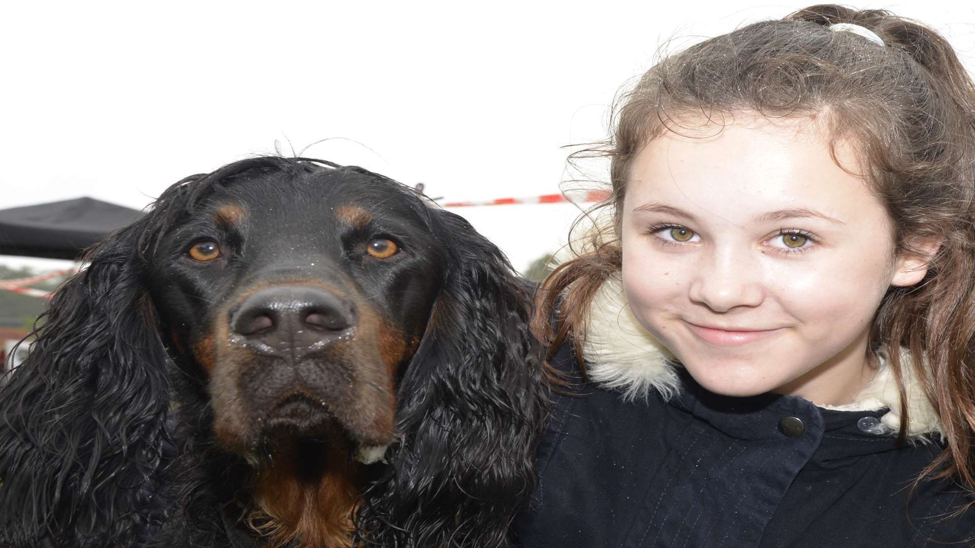 Darcey Townsend, 12, and her dog Duke, a Gordon Setter
