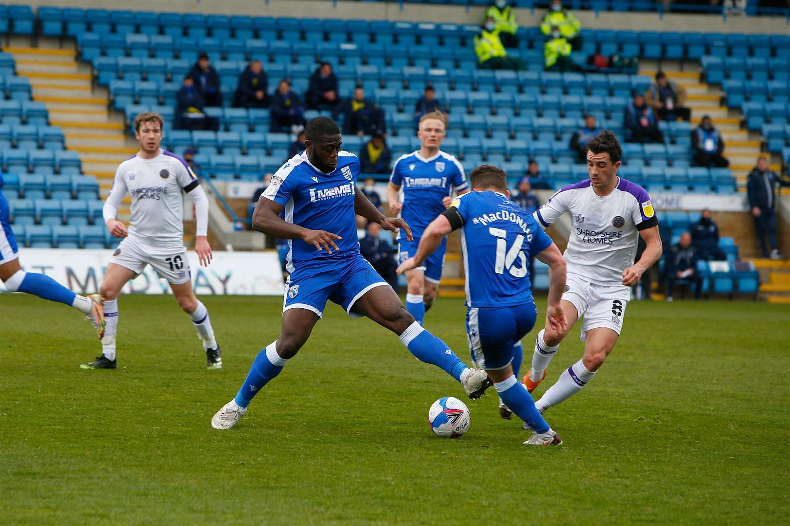 A frustrating day for Gillingham on Saturday Picture: Andy Jones