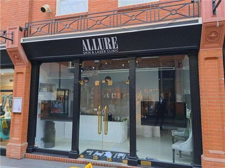 The Allure Skin & Laser Clinic in Royal Star Arcade, Maidstone, has been listed on a property website. Picture: Harrisons