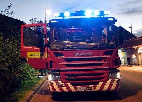 Firefighters were searching for a light aircraft in Charing, near Ashford
