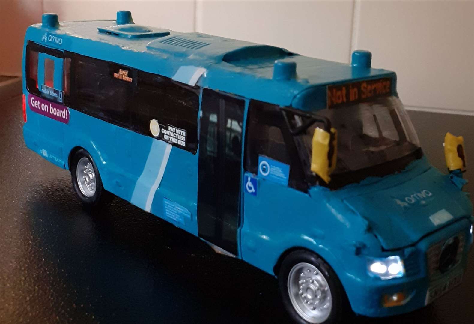 One of Mr Baillie's remote-control buses. Picture: Garry Baillie