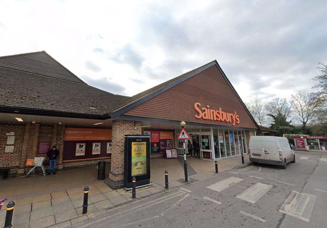 The incident took place at the Quarry Wood Industrial Estate Sainsbury's. Picture: Google Street View