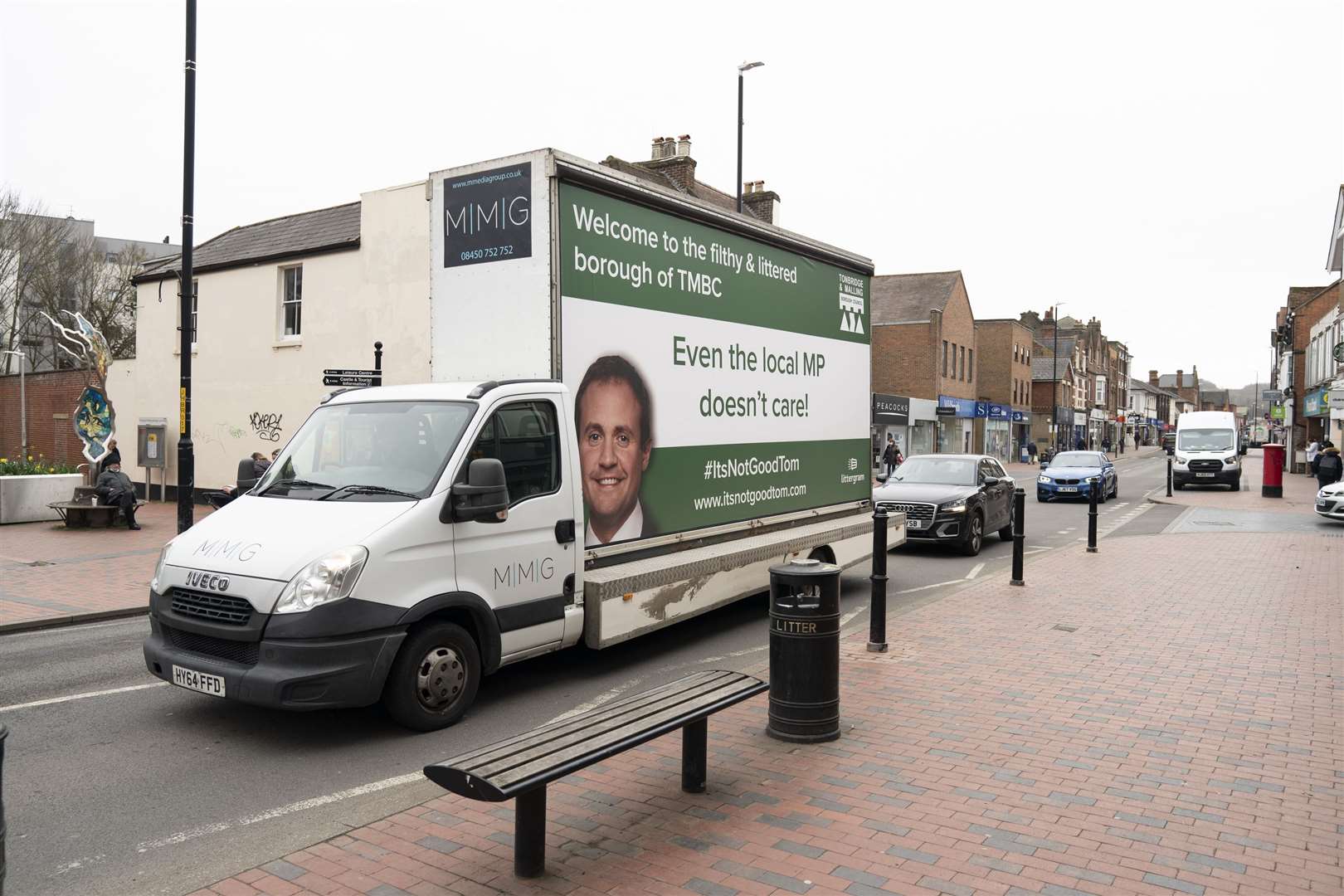 Danny Lucas's mobile billboard has been touring the borough