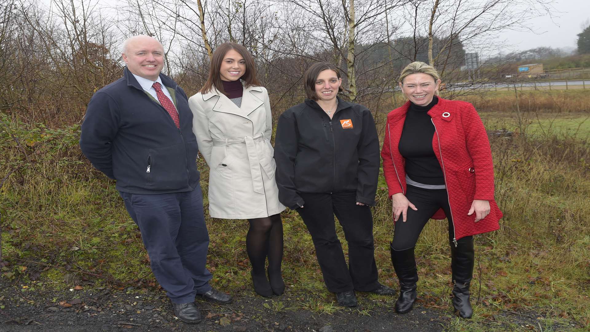 From Discovery Park, project manager Alan Carver and Lauren Wood, general manager for Betteshanger Park Lorraine Cheesmor and Discovery Park customer services manager Kimberley Anderson