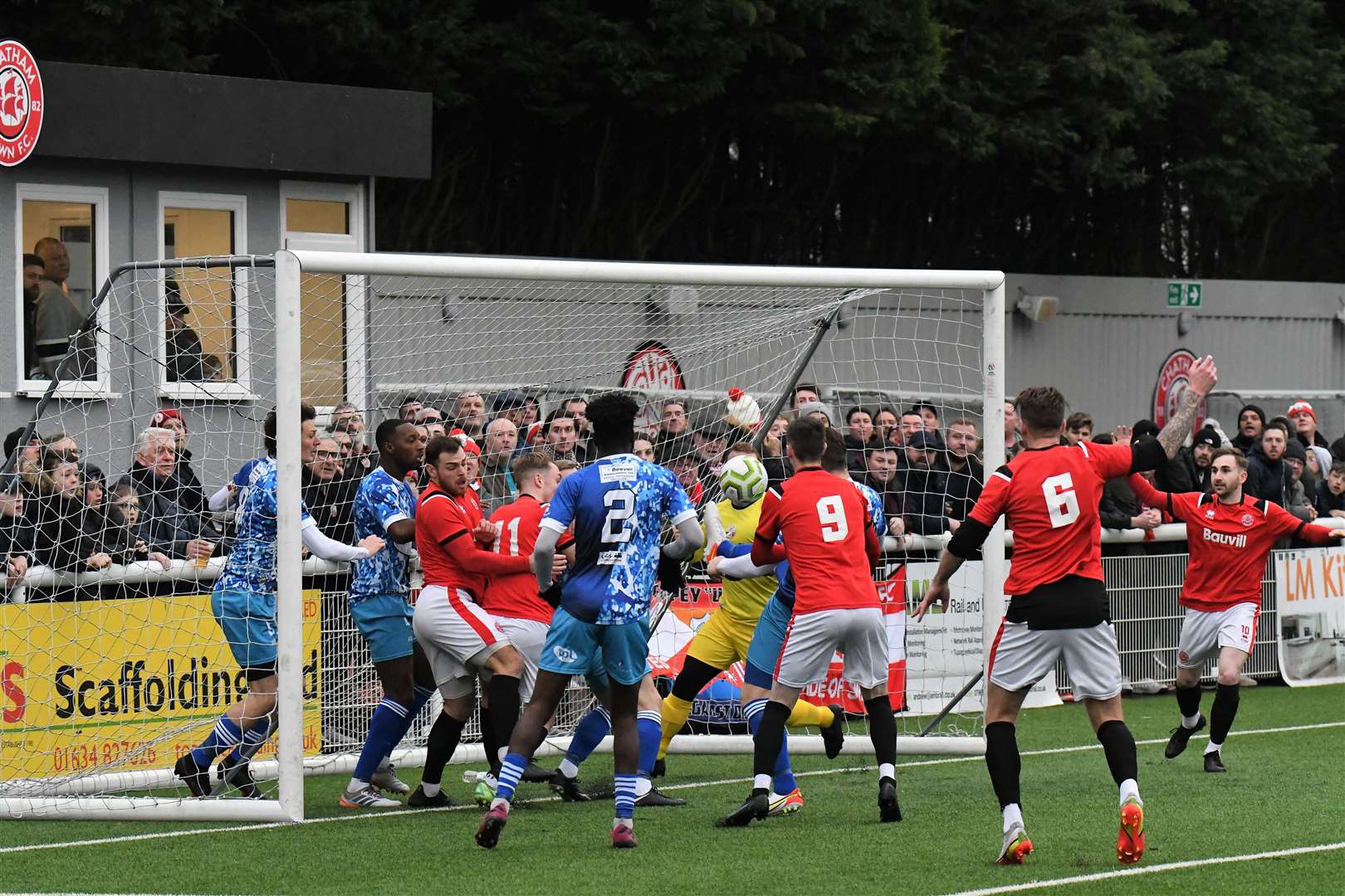 Chatham Town versus Sheppey United goalmouth action Picture: Marc Richards