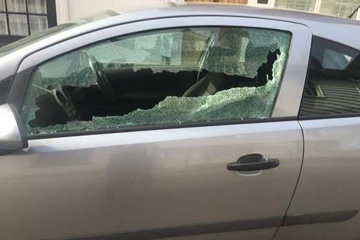 Residents found their car windows had been smashed on Friday morning. Picture: Hannah Mitchem