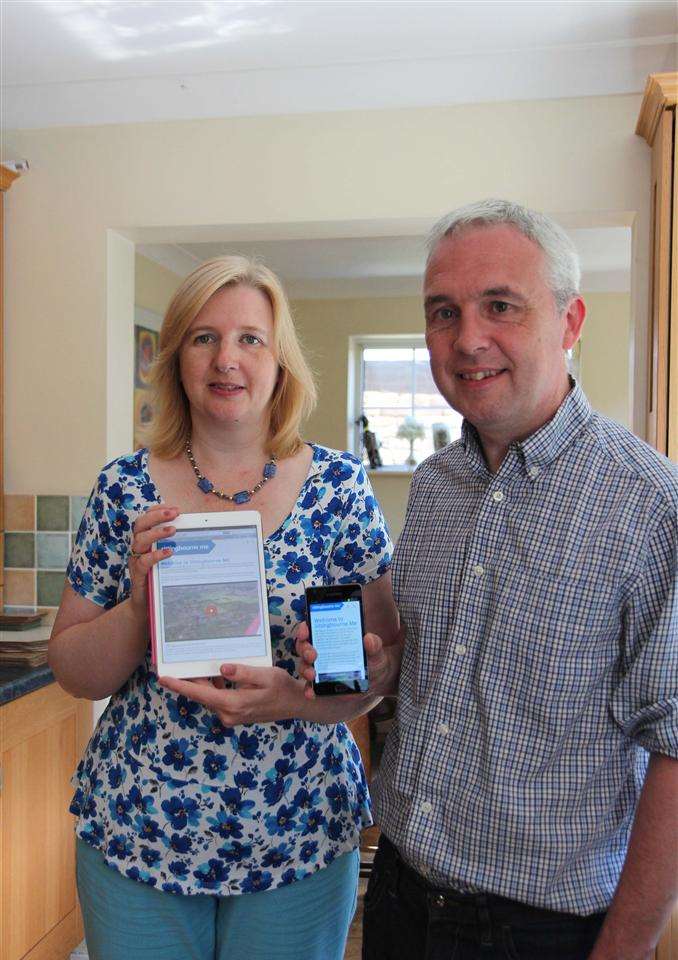 Andy and Zoe Hudson with their website Sittingbourne ME. The married couple have set up the community based website for anyone living in the area