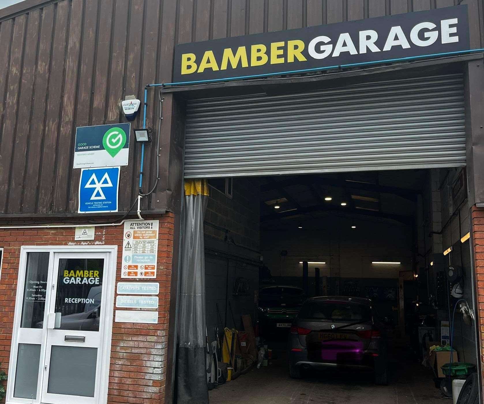 Bamber Garage in Ebbsfleet Industrial Estate is worried it is losing business
