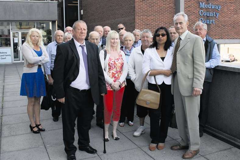 Chalet owners outside Medway County Court