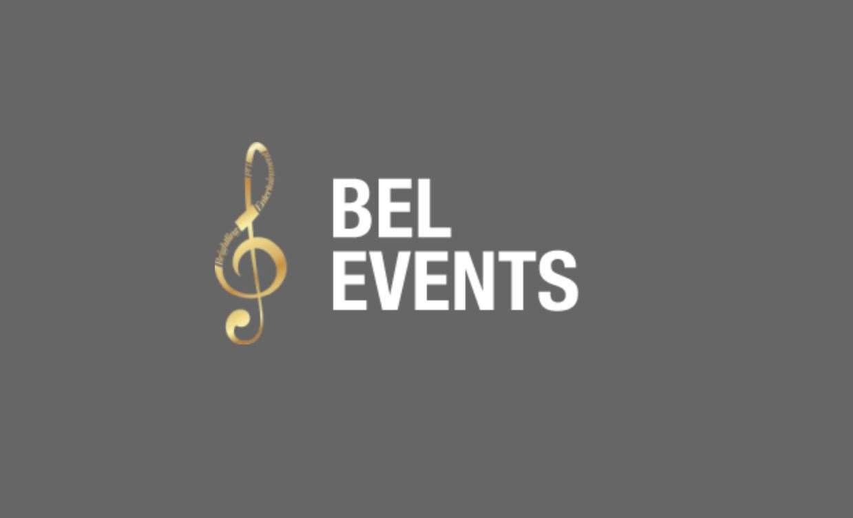 The Bel Events website only shows the logo with a greyed-out background