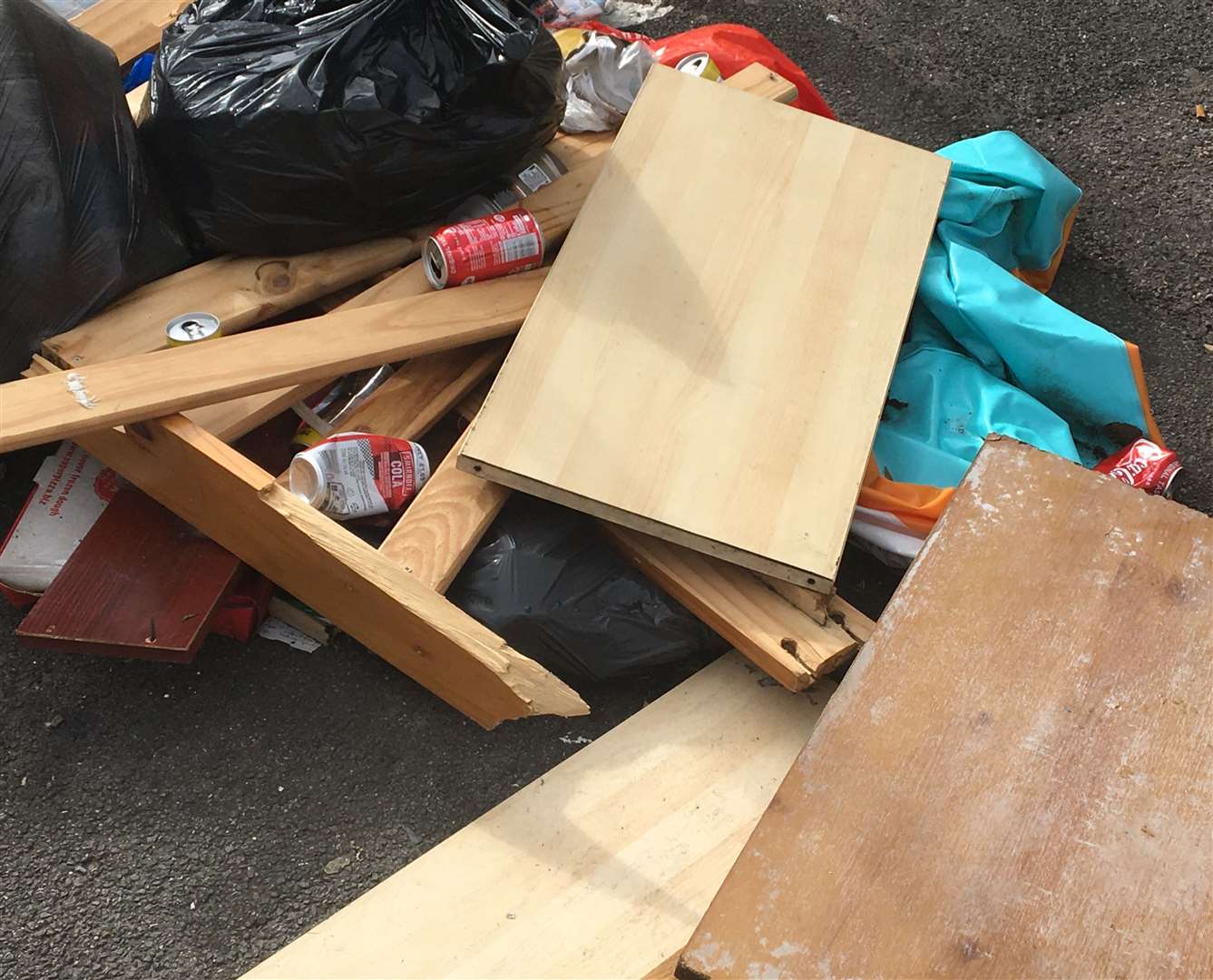 Fly-tippers have targeted Luton Road, Chatham