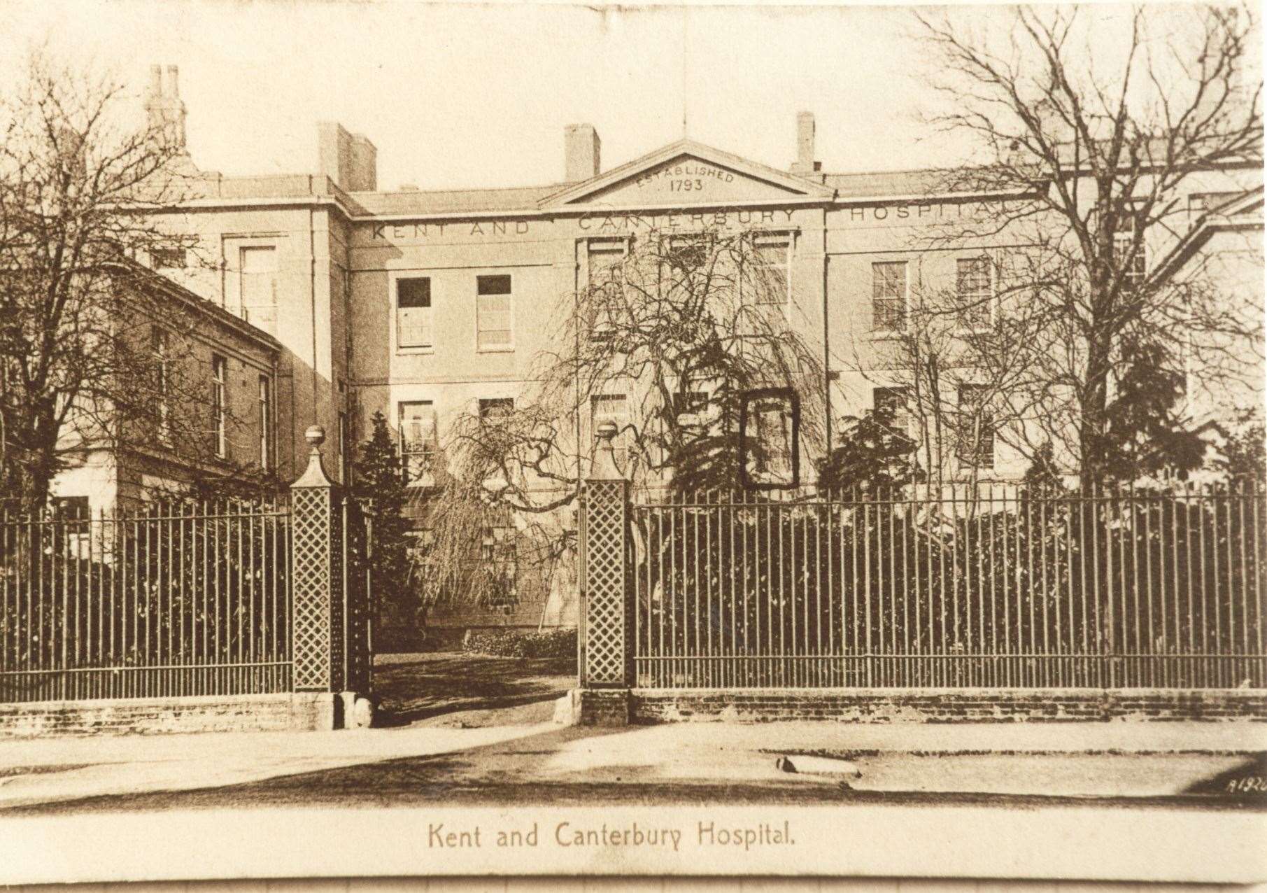 The old Kent and Canterbury Hospital at Longport, near St Augustine's Abbey, pictured in the early 20th century