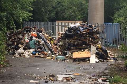 The mountains of rubbish dumped off Brishing Lane