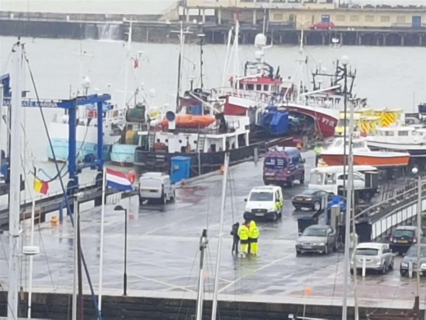 Emergency services at Ramsgate Harbour