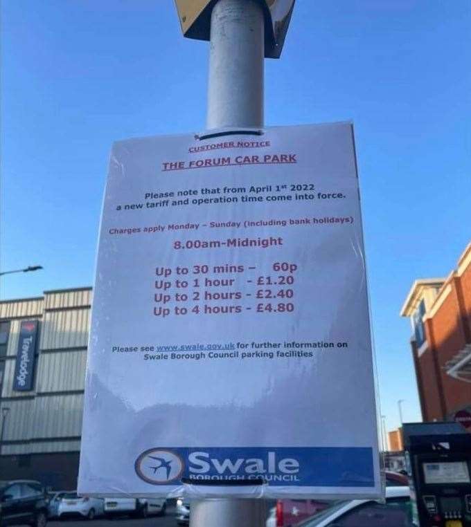 Forum car parking charges from April 1