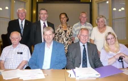 The MASH committee (l-r) back row: Dennis Fowle, Bob Bounds, Helen Grant, Kevin Miller, Heather Morseley; front row: Brian Grant, Dr Paul Hobday, Cllr Eric Hotson, Marsha Todd. Picture: Mary Graham