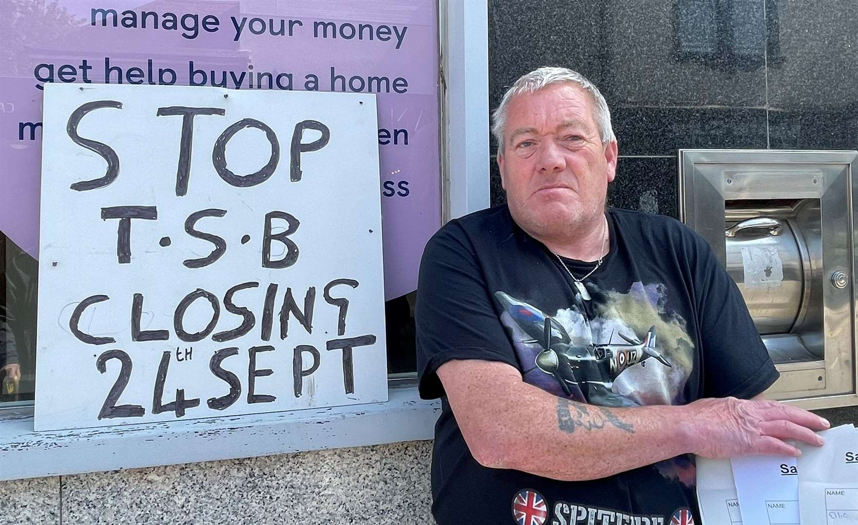 Gerry Cunningham has launched a petition to stop TSB from closing its Sheerness High Street branch. Picture: Joe Crossley