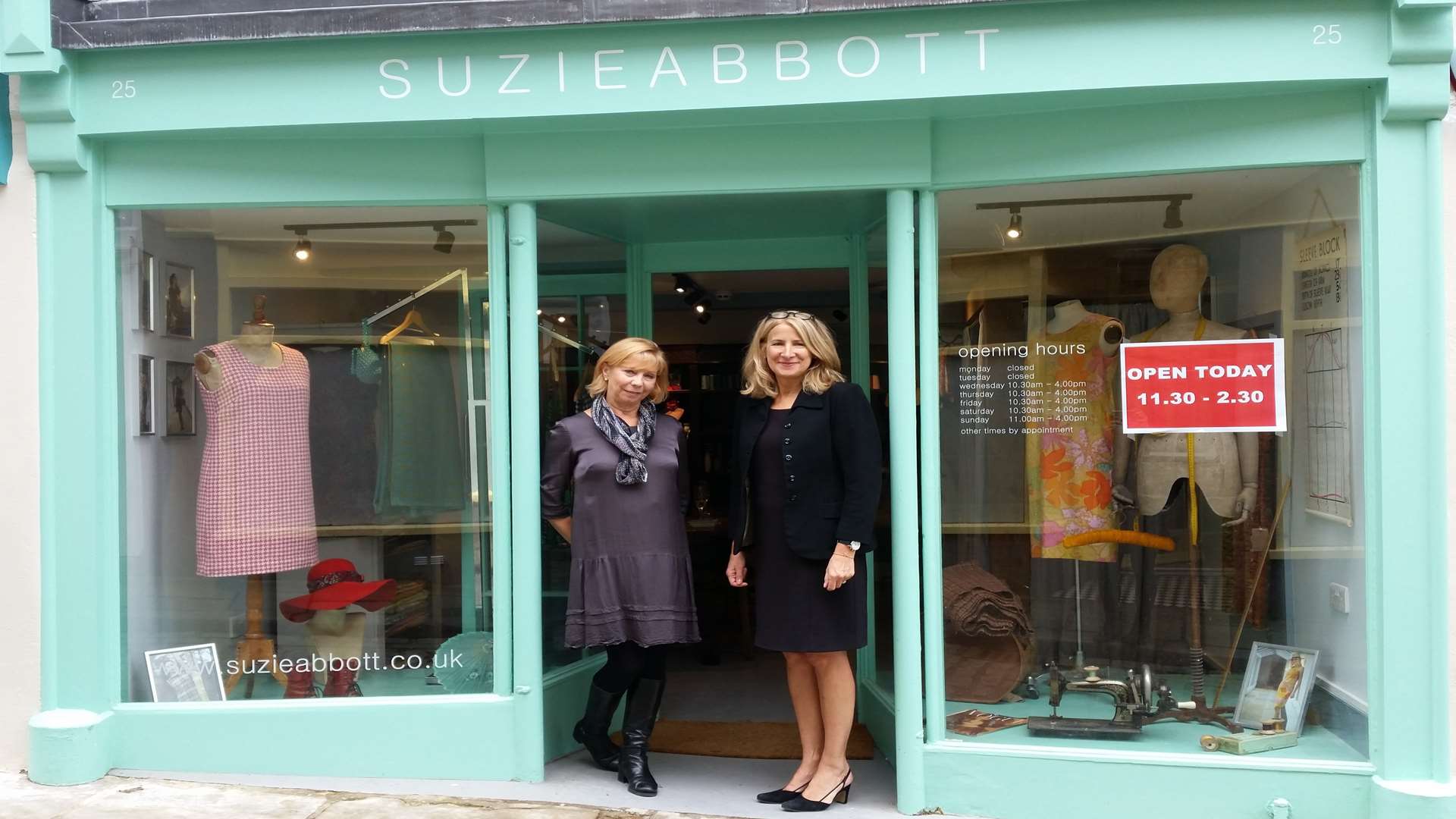 Patsy Abbott, left, and Sue Keeler have launched British womenswear brand Suzie Abbott in the Old High Street
