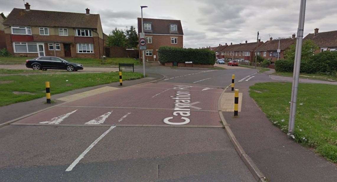 The incident happened in Carnation Road, Strood, this morning. Picture: Google Maps