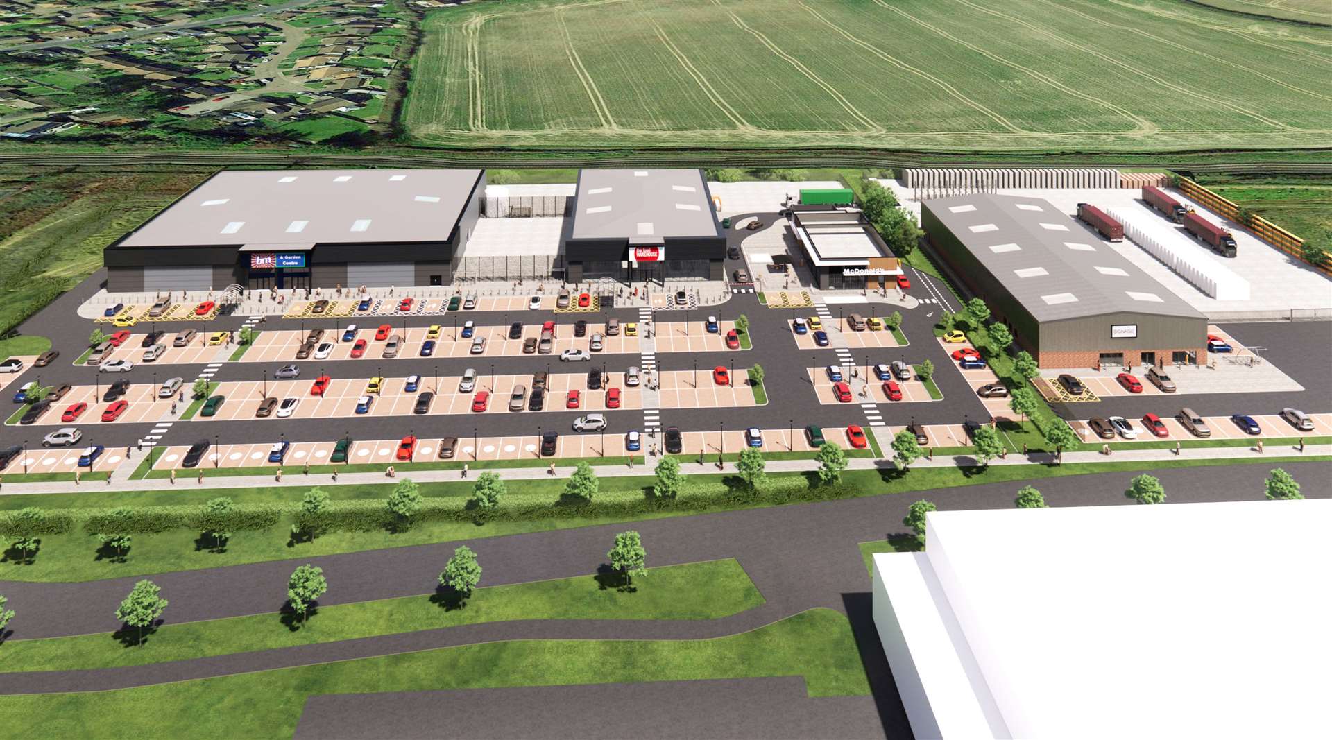 A B&M, Food Warehouse and builders' merchant will also be added to Altira Park in Herne Bay