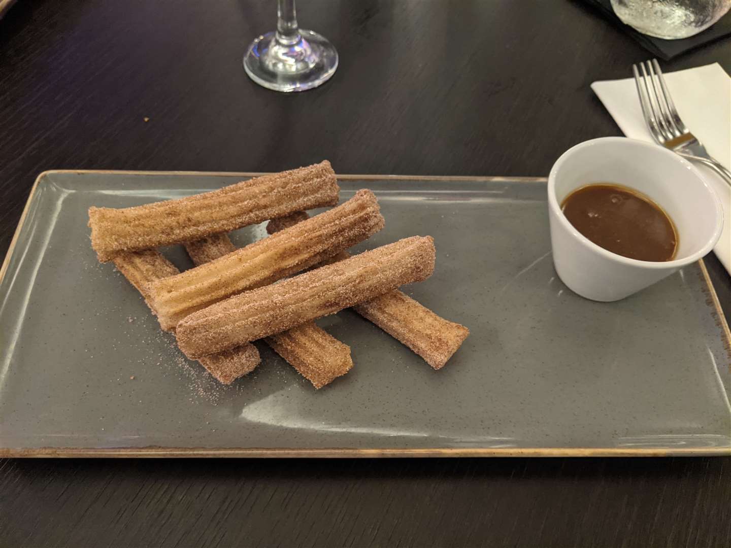 Best Churros I've ever eaten. Heating up the sauce was a nice touch