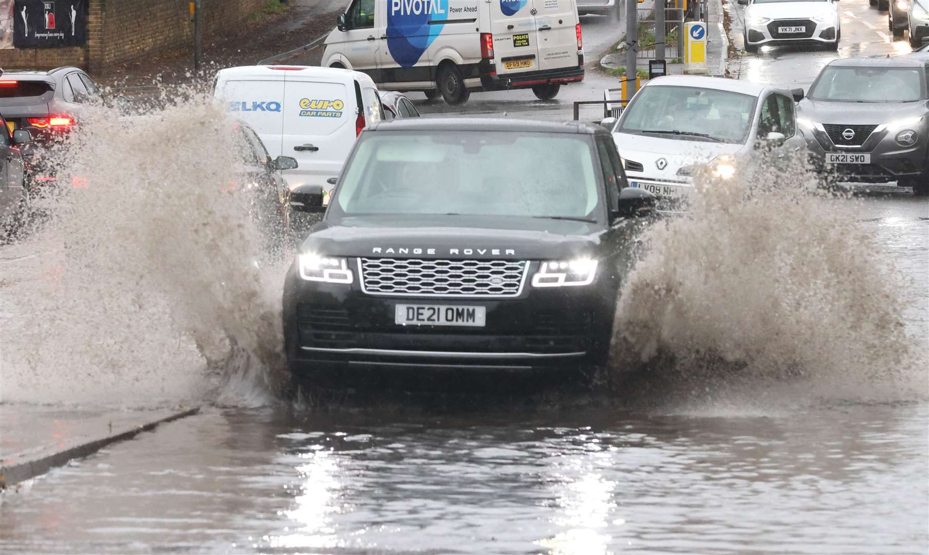 Flooding is causing travel disruption. Picture: UKNIP